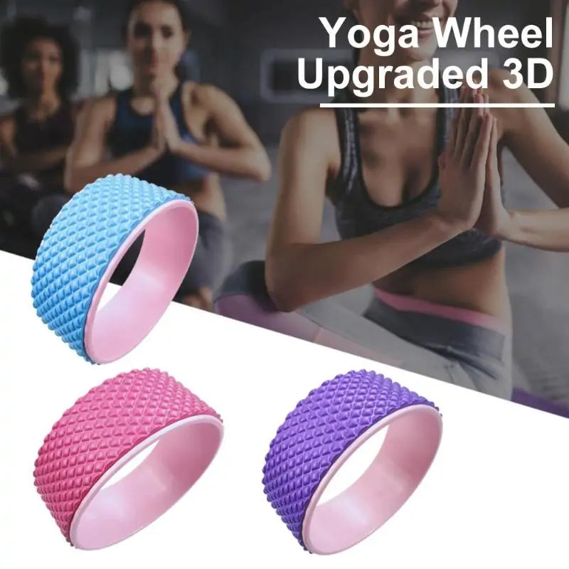 3D Massage Yoga Wheel Back Stretching Spine Relief Fitness Tool